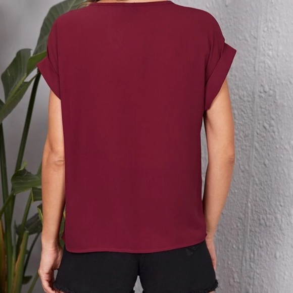 Boho zipper detail v neck blouse - Picture 2 of 13